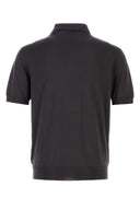 Prada Dark Brown Silk Polo Shirt