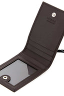 Prada Two Tone Canvas And Leather Card Holder