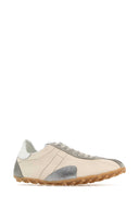 Maison Margiela Two Tone Leather And Suede Sprinters Sneakers