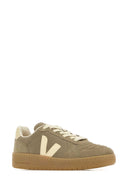 Sneakers Veja V 82 in camoscio Grigio Tortora