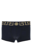 Versace 네이비 블루 스트레치 코튼 복서