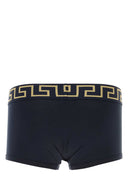Versace 네이비 블루 스트레치 코튼 복서