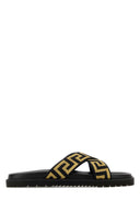 Versace 자수 패브릭 슬리퍼