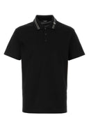 Versace Black Piquet Polo Shirt