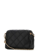 Tory Burch Black Leather Fleming Crossbody Bag