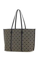 Tory Burch bestickte Canvas-Einkaufstasche