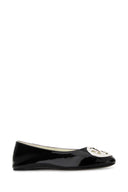 Tory Burch Black Leather Reva Ballerinas