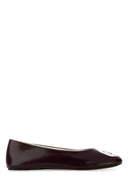 Tory Burch Burgundy Leather Reva Ballerinas