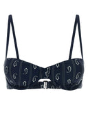 Tory Burch Printed Stretch Nylon Bikini Top