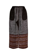 Tory Burch Brown Linen Wide Leg Pant