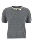 Grauer Kaschmirpullover von Tory Burch