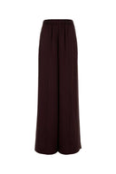 Tory Burch Burgundy Satin Wide Leg Pant