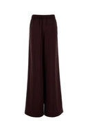 Tory Burch Burgundy Satin Wide Leg Pant