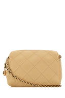 Borsa a tracolla Fleming in pelle color crema di Tory Burch