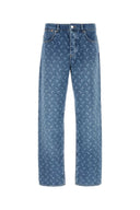 Denim-Jeans mit Marine-Serre-Print