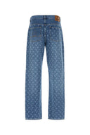 Denim-Jeans mit Marine-Serre-Print
