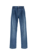 Jeans dritti in denim azzurro Marine Serre
