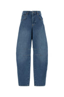 Jeans a gamba larga in denim Marine Serre