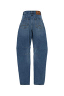 Jeans a gamba larga in denim Marine Serre
