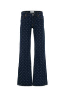 Jeans palazzo in denim stampato Marine Serre