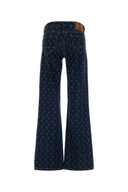 Jeans palazzo in denim stampato Marine Serre
