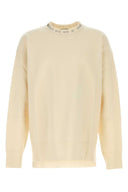 Jil Sander Elfenbeinfarbener Wollpullover