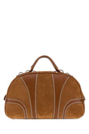 Dries Van Noten Caramel Suede And Leather Handbag