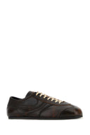 Dries Van Noten Brown Leather Sneakers