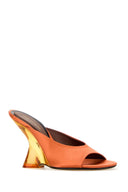 Dries Van Noten Orange Satin Mules