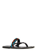 Dries Van Noten Chocolate Leather Thong Slippers
