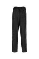 Dries Van Noten Black Satin Penny Pant