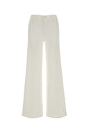 Mother White Stretch Denim The Twister Jeans