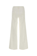 Mother White Stretch Denim The Twister Jeans