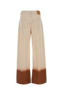 Alanui Two Tone Denim Wide Leg Jeans