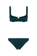 Oseree Petrol Blue Nylon Blend Bikini