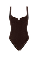 Oseree Chocolate Nylon Blend Swimsuit