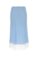 Moschino Light Blue Satin Skirt