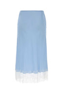 Moschino Light Blue Satin Skirt