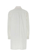 Moschino White Stretch Poplin Shirt Dress