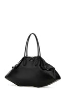 Alexander Mcqueen 黑色皮革 Maxi Manta 单肩包