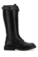 Alexander Mcqueen Black Leather Countryside Boots