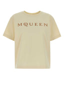 Alexander Mcqueen Cream Cotton T Shirt