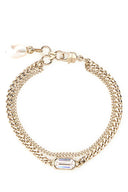 Alexander Mcqueen プラチナ メタル スカル ブレスレット