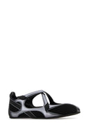 The Attico Two Tone Mesh And Synthetic Leather Nomad Ballerinas