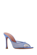 Amina Muaddi Cerulean Blue Mesh Alexa Mules