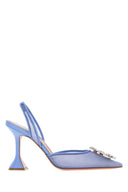 Amina Muaddi Cerulean Blue Mesh Begum Pumps
