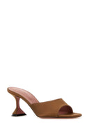 Amina Muaddi Brown Satin Lupita Mules