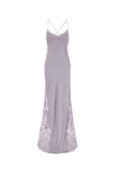 Ermanno Scervino Lilac Satin Long Dress