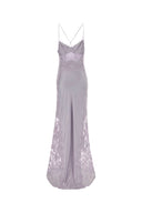Ermanno Scervino Lilac Satin Long Dress