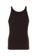 Dolce & Gabbana Chocolate Cotton Tank Top